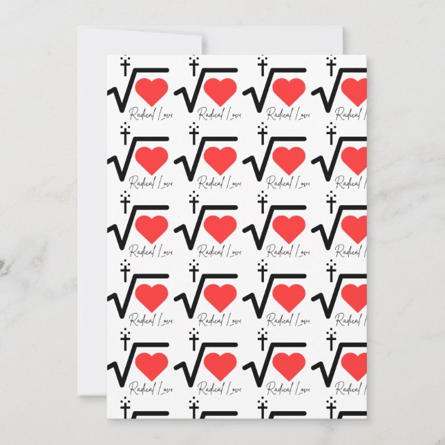 Radical Love tryckta inbjudningar och tackkort (Framsida)