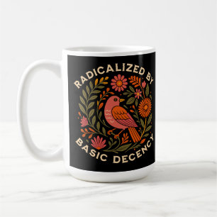 Radicated by Basic Decency Bird Kaffemugg