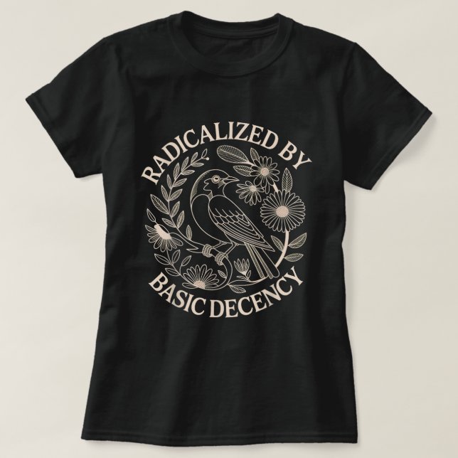 Radicated by Basic Decency Bird Shirt T (Design framsida)