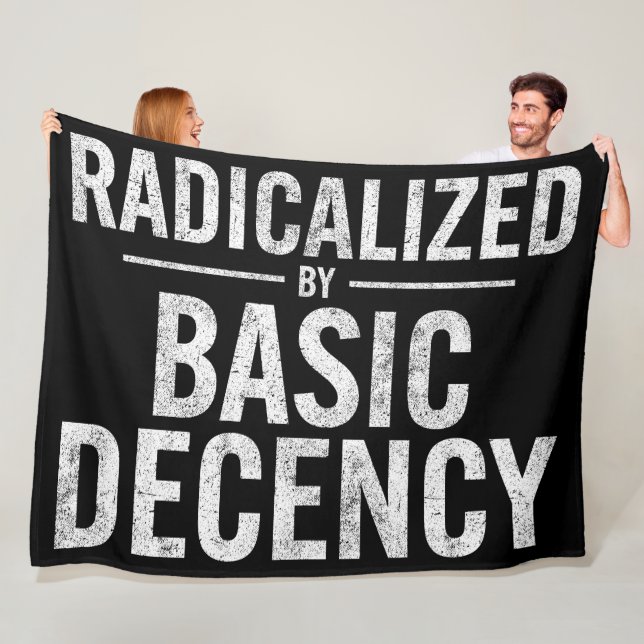 Radicated by Basic Decency Funny Fleecefilt (På plats)