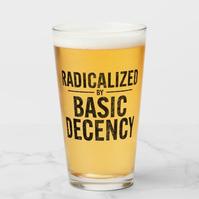 Radicated by Basic Decency Funny Glaskopp (Framsida fylld)
