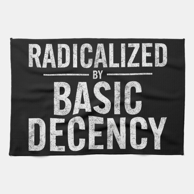 Radicated by Basic Decency Funny Kökshandduk (Horisontell)