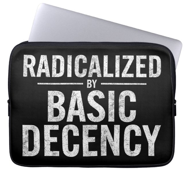 Radicated by Basic Decency Funny Laptop Fodral (Framsidan)