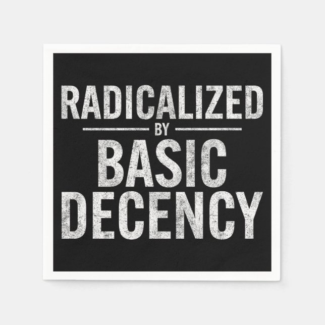 Radicated by Basic Decency Funny Pappersservett (Framsidan)