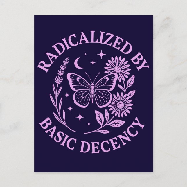 Radicated by Basic Decency Helg Vykort (Framsida)