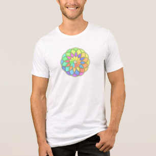 Radiell kronblad geometrisk design t shirt