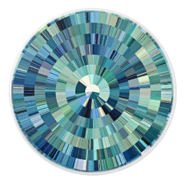 Radiella fenor av marint glas, keramisk knopp