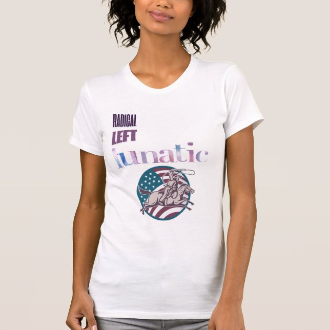 Radiellt Lämnat flytande vattenfärg T Shirt (Framsida)