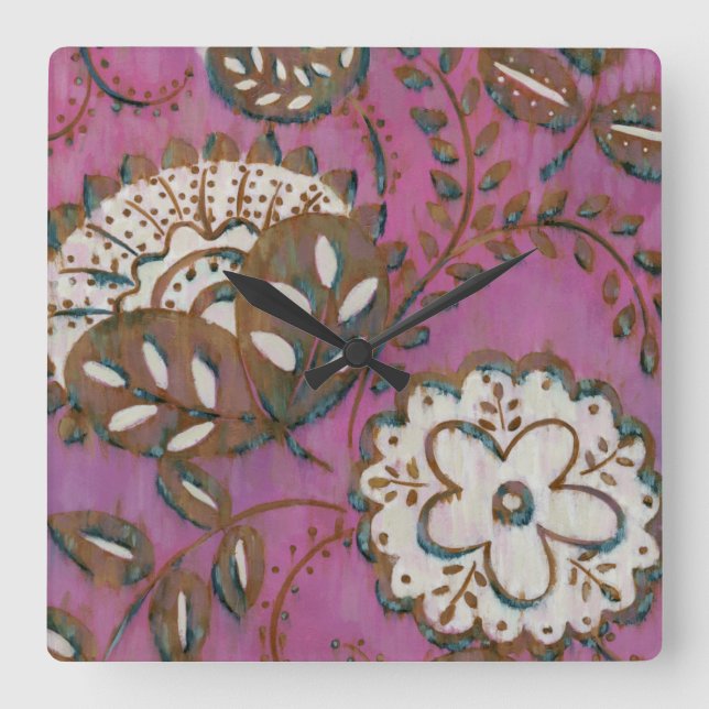 Radient ornament I Fyrkantig Klocka (Framsida)