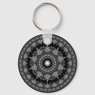 Radierande fraktalstjärna, ornament nyckelring