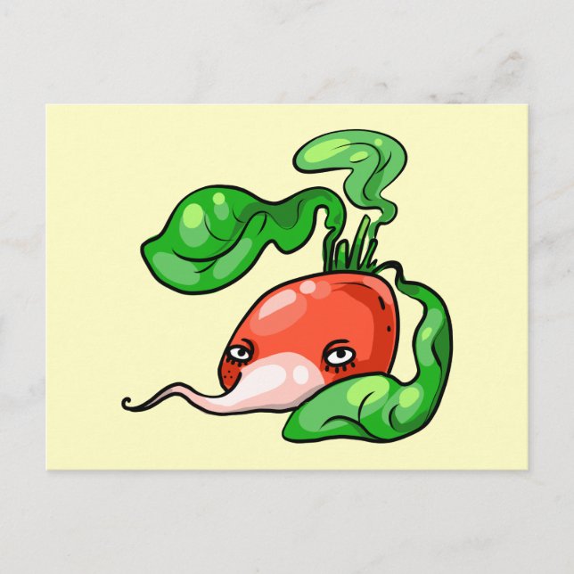 Radieschen radish vykort (Framsida)