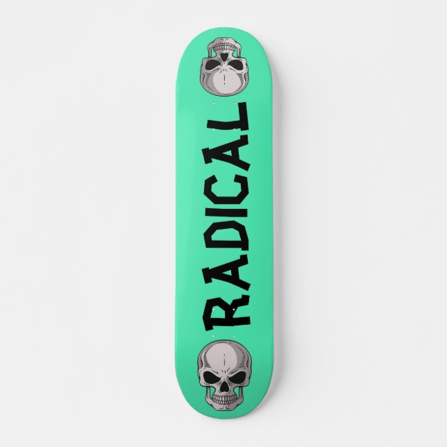 Radikal 80-talskateboard mini skateboard bräda 18,5 cm (Framsida)