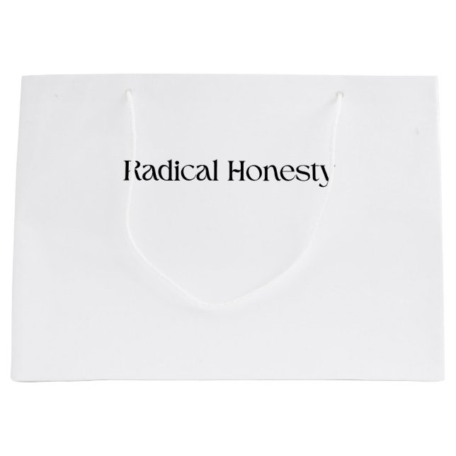 Radikal ärlighet minimalistisk presentpåse (Framsidan)