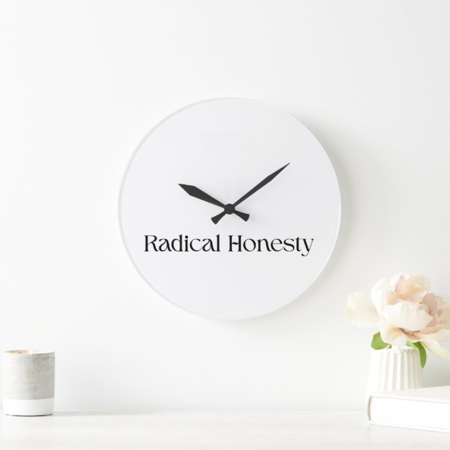 Radikal ärlighet Minimalistisk väggklocka (Hem)