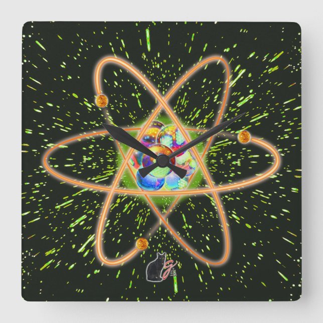 Radikal Atomisk Fyrkantig Klocka (Framsida)