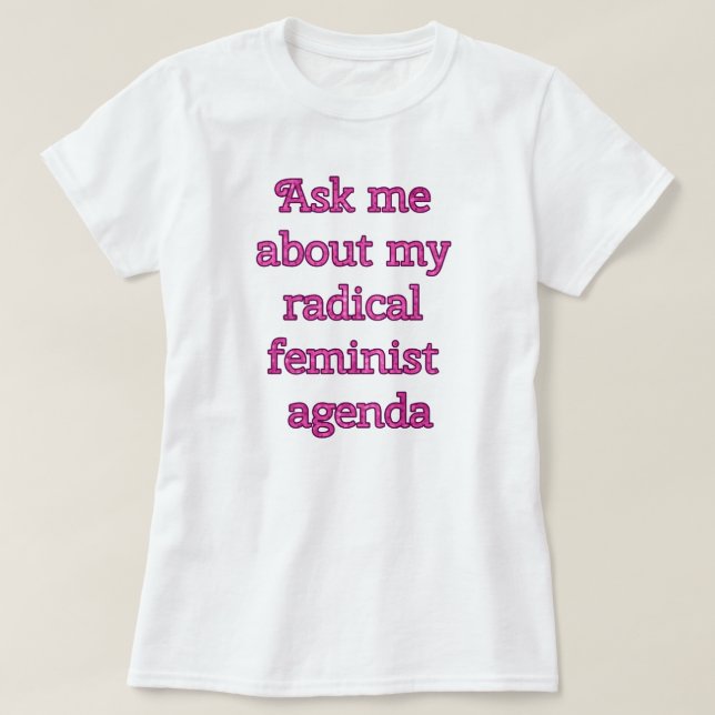 Radikal feministisk dagordning tee (Design framsida)