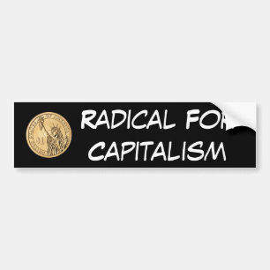 Radikal för kapitalism bildekal