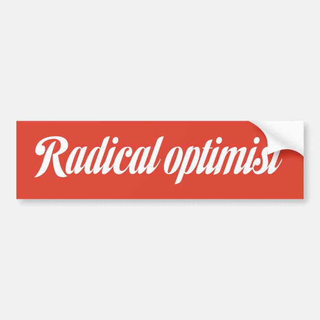 Radikal optimistbildekal bildekal (Framsidan)