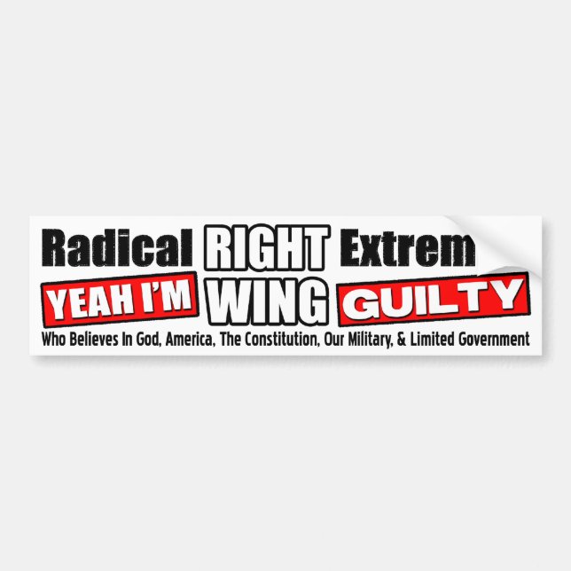 Radikal right wingextremist bildekal (Framsidan)