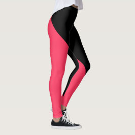 Radikal röd och svart leggings