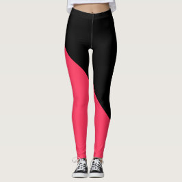 Radikal röd och svart leggings