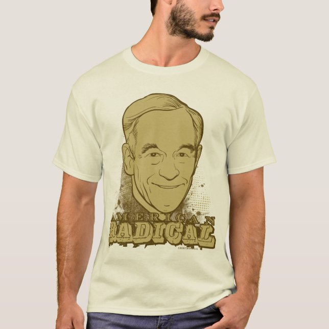 Radikal Ron Paul för amerikan skjorta T-shirt (Framsida)