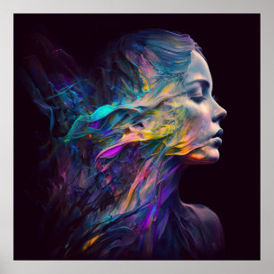 Radikal skönhet med levande färg-program poster