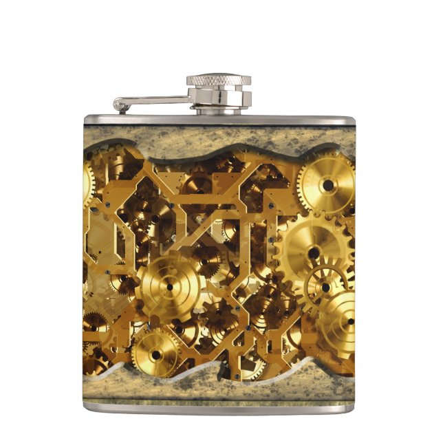 Radikal Steampunk 10 Förpackad kolv Fickplunta (Framsidan)