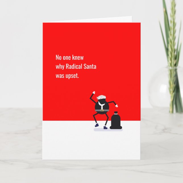 Radikal Tomte Resist Roliga memes ANPASSAD TEXT Helgkort (Framsida)