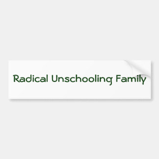 Radikal Unschooling familj Bildekal