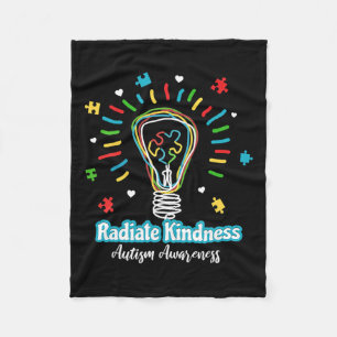 Radikala kinness Lightbulb Autism Awareness Teache Fleecefilt