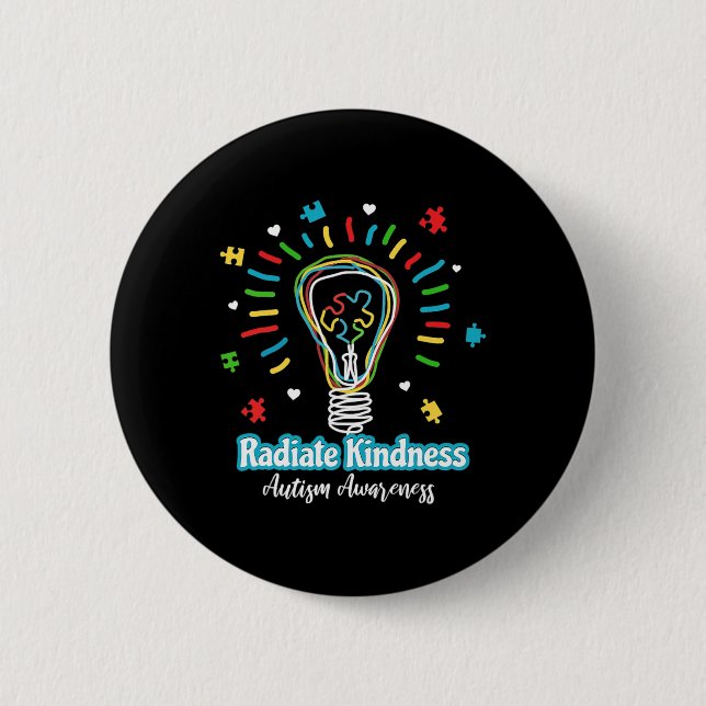Radikala kinness Lightbulb Autism Awareness Teache Knapp (Framsida)