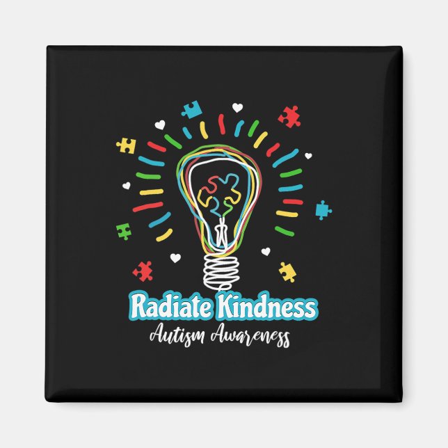 Radikala kinness Lightbulb Autism Awareness Teache Magnet (Framsidan)