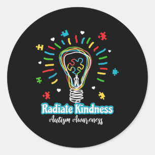 Radikala kinness Lightbulb Autism Awareness Teache Runt Klistermärke