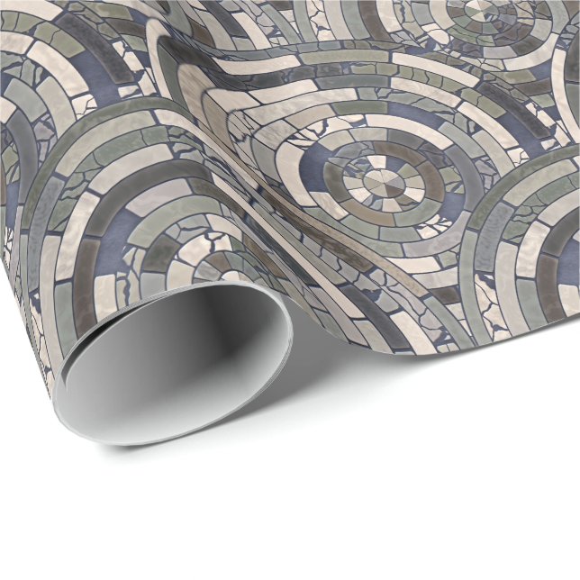 Radikala mosaikplattor 1B Papper omslagning Presentpapper (Rullad Hörn)