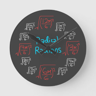 Radikala radianer rund klocka