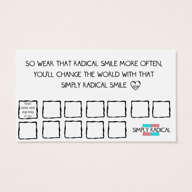 Radikala sjömil-bekräftelser visitkort (Baksidan)