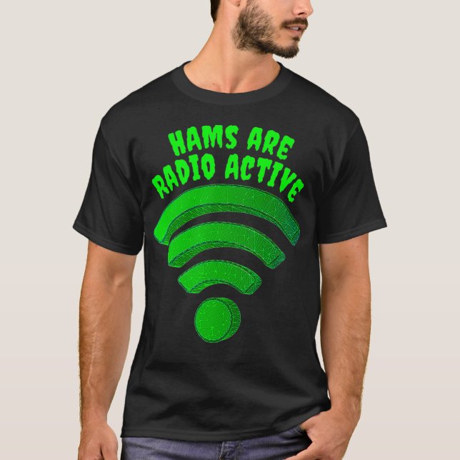 Radio Active HAM Operator WiFi Radio Wave Funny T Shirt (Framsida)