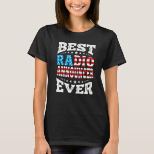 Radio Announcer 4:e fjärde juli USA:s Fl T Shirt