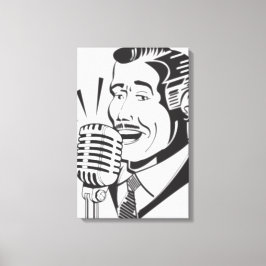 Radio Announcer Canvastryck