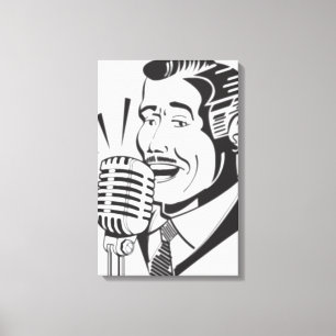 Radio Announcer Canvastryck