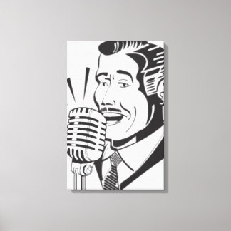 Radio Announcer Canvastryck