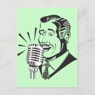 Radio Announcer Vykort