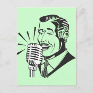 Radio Announcer Vykort