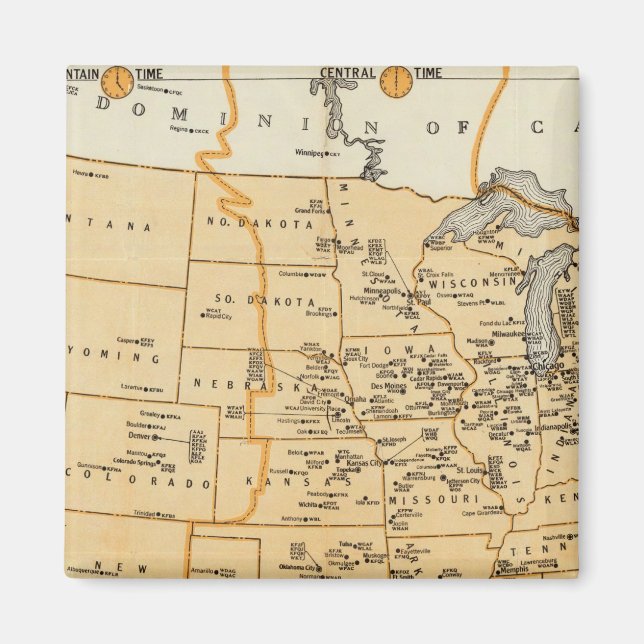 Radio Broadcasting Station i Förenade Stater Magnet (Framsidan)