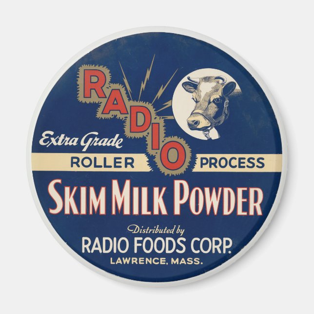 Radio Extra Klass Roller Processaa Skim Mjölk Powd Magnet (Framsidan)