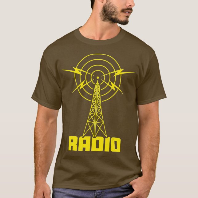 Radio för Ham Radio Amateurs och Shortwave T Shirt (Framsida)