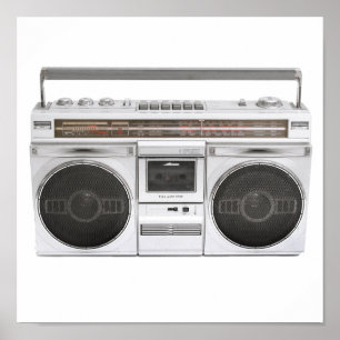 Radio för Old school Boombox Poster