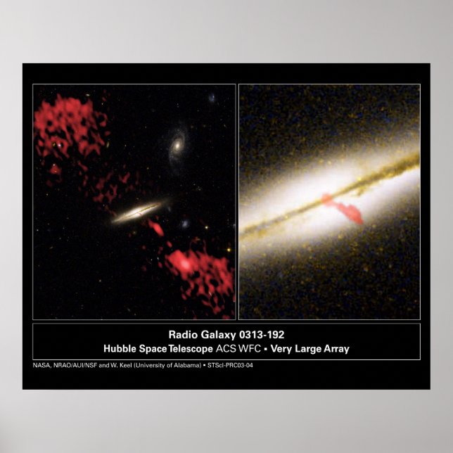 Radio Galaxy 0313192 Hubble Telescope Poster (Framsidan)