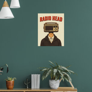 RADIO HEAD – Vintage Surreal Retro Affisch 